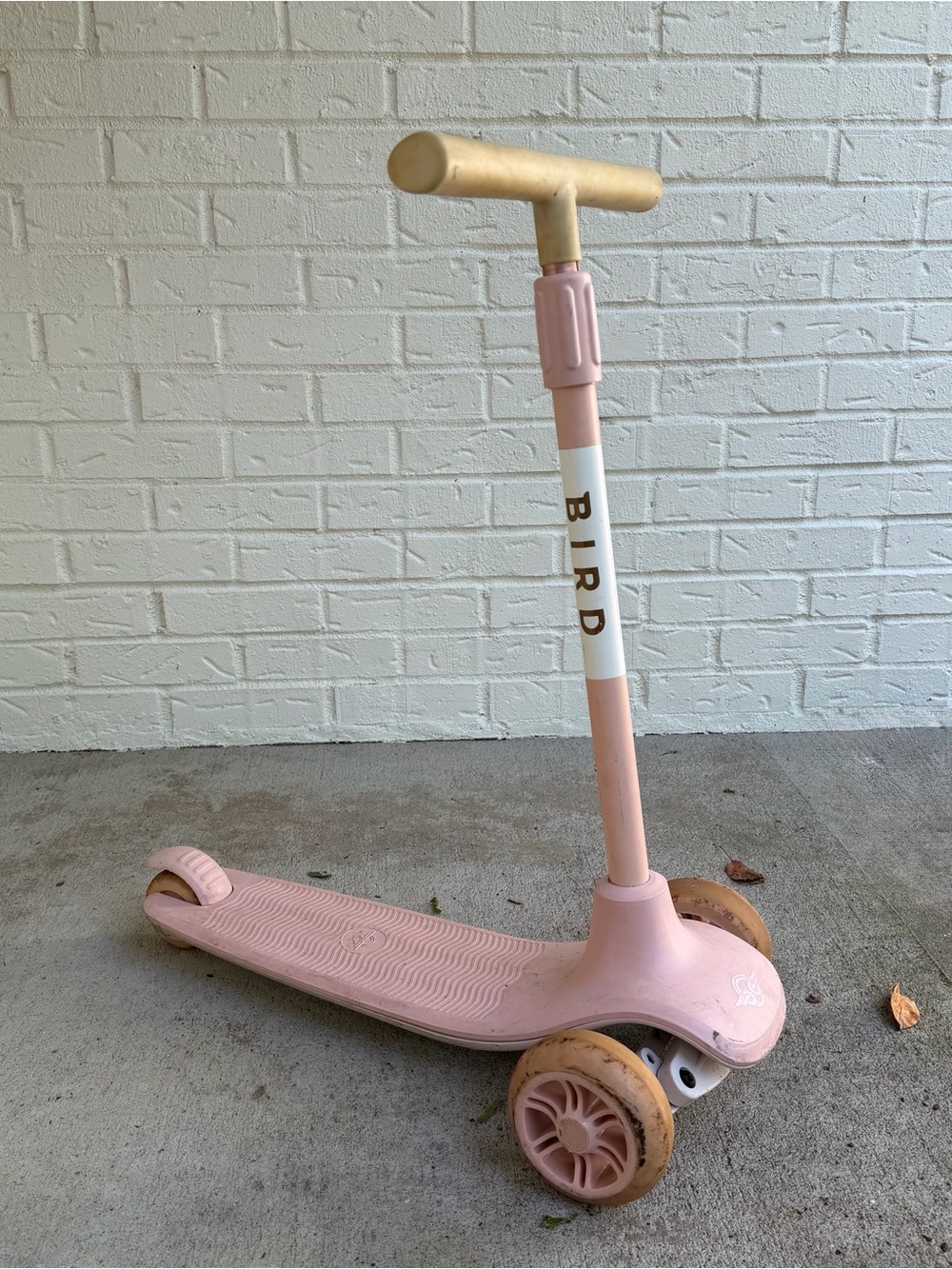 Bird Pink Kids Scooter with Yellow Handle